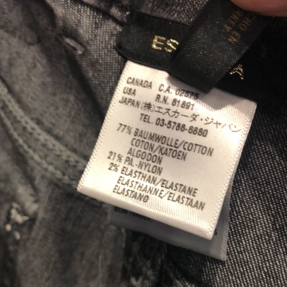 Escada Grey Heart-Motif Jeans - Picture 11 of 11